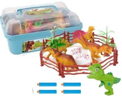 Opakowanie Zestaw dinozaurów z jajem i ogrodzeniem w pudełku