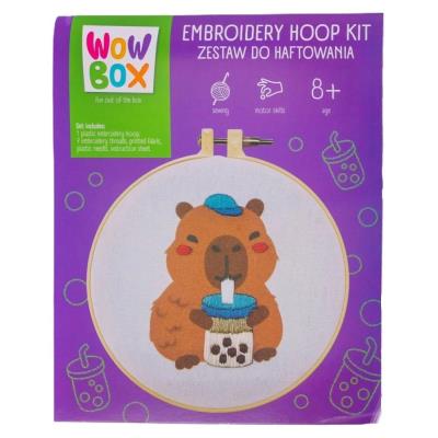 Zestaw do haftowania Kapibara Bubble tea WOW0270. Wydawca: TM Toys. SmakLiter.pl Opakowanie Zestaw do haftowania Kapibara Bubble tea WOW0270