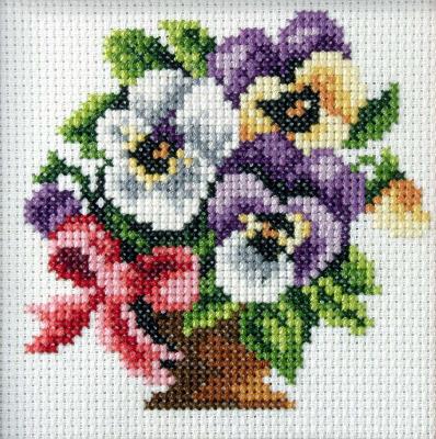 Opakowanie Zestaw do haftu krzyżykowego Bratki