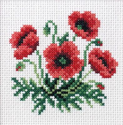 Opakowanie Zestaw do haftu krzyżykowego Maki