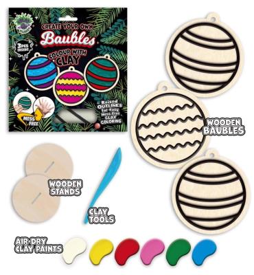 Opakowanie Zestaw do kolorowania plasteliną na drewnie Bąbki