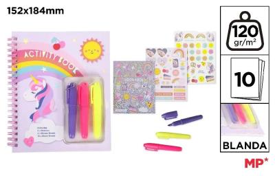 Opakowanie Zestaw do kolorowania z naklejkami Unicorn