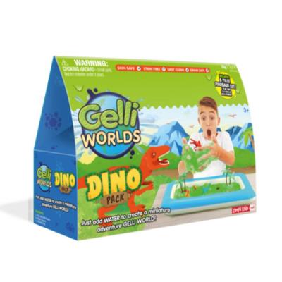 Opakowanie Zestaw do tworzenia gelli z figurkami i tacą Gelli Worlds Dino Pack 3+, Zimpli Kids