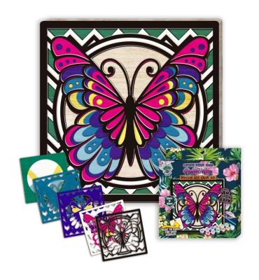 Opakowanie Zestaw do tworzenia obrazów z drewna - Motyl