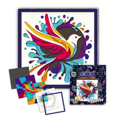 Opakowanie Zestaw do tworzenia obrazów z drewna - Ptak