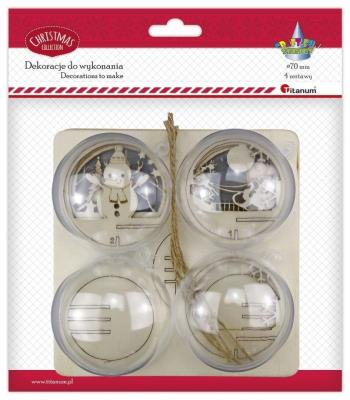Opakowanie Zestaw do złożenia bombka akrylowa 70mm