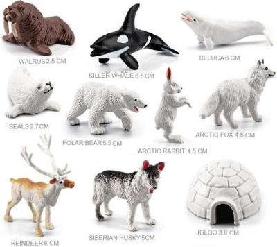 Opakowanie Zestaw dzikich zwierząt z domem z lodu 9szt