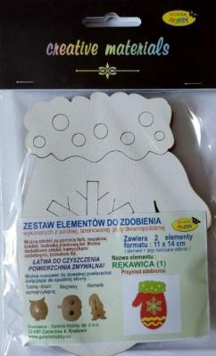 Opakowanie Zestaw elementów do zdobienia Rękawica BN 11x14cm