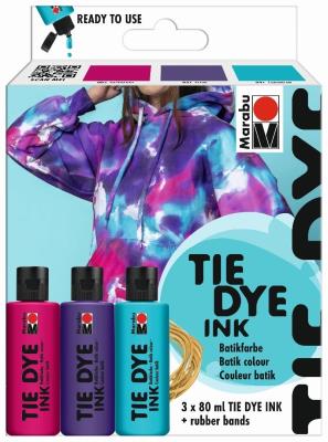 Opakowanie Zestaw farb do batiku Tie Dye Ink 3x80ml