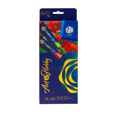 Zestaw farb olejnych Astra Art&Hobby 12x12ml. Wydawca: ASTRA art-pap. SmakLiter.pl Opakowanie Zestaw farb olejnych Astra Art&Hobby 12x12ml