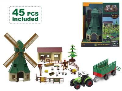 Opakowanie Zestaw farma ze stajnią i młynem 45el