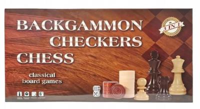 Opakowanie Zestaw gier 3w1 szachy, warcaby, backgammon