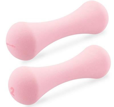 Zestaw hantli 2x2kg Bone różowe. Wydawca: Spokey. SmakLiter.pl Opakowanie Zestaw hantli 2x2kg Bone różowe