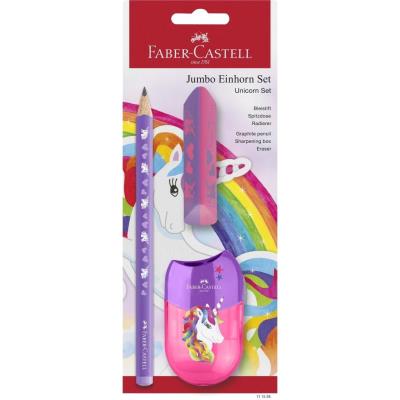 Opakowanie Zestaw Jednorożec ołówek Jumbo+temperówka+gumka