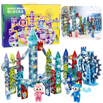 Opakowanie Zestaw klocki magnetyczne tor koło młyńskie 118el