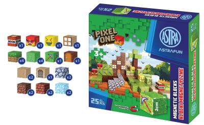 Opakowanie Zestaw klocków magnetycznych Astrafun Pixel One Farma 25 szt.