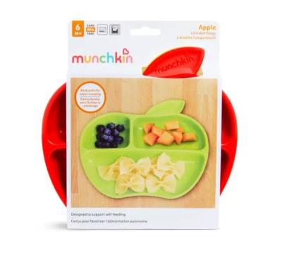 Opakowanie Zestaw kolorowych talerzyków w kształcie jabłek Munchkin 3szt.