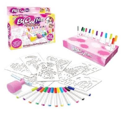 Zestaw kreatywny dmuchane flamastry Blow Pens. Wydawca: SWEDE. SmakLiter.pl Opakowanie Zestaw kreatywny dmuchane flamastry Blow Pens