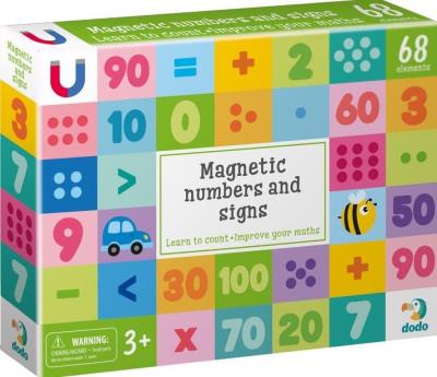 Zestaw magnetyczny Cyfry i znaki 68el. Wydawca: Dodo. SmakLiter.pl Opakowanie Zestaw magnetyczny Cyfry i znaki 68el