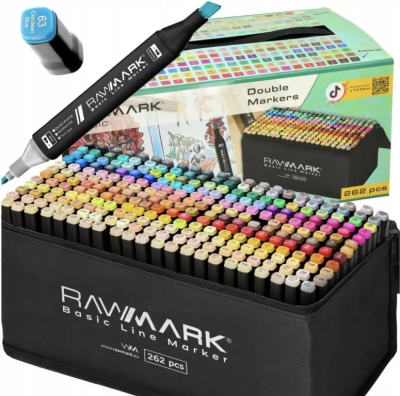 Opakowanie Zestaw markery alkoholowe + kolorowanka 262szt