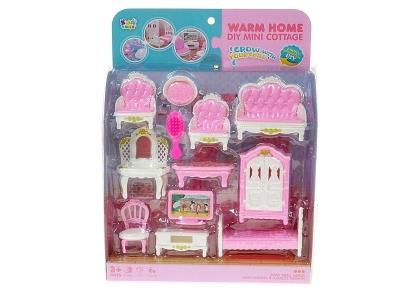 Zestaw mebli do domków dla lalek. Wydawca: ADAR. SmakLiter.pl Opakowanie Zestaw mebli do domków dla lalek