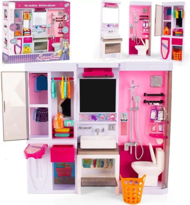 Opakowanie Zestaw mebli łazienkowych do domku dla lalek