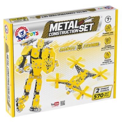 Zestaw metalowy konstruktor 570el. Wydawca: Technok. SmakLiter.pl Opakowanie Zestaw metalowy konstruktor 570el