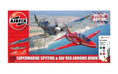 Opakowanie Zestaw modelarski z farbami Airfix Set Best of British Spitfire and Hawk