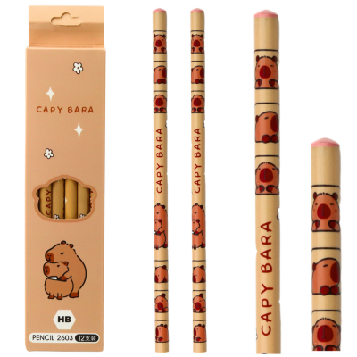 Opakowanie Zestaw ółówków do szkicowania z kapibarą 12szt