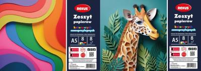 Opakowanie Zestaw papierów kolor. samoprzylep. A5/8K (10szt)