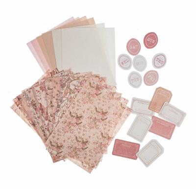 Opakowanie Zestaw papierów vintage z naklejkami 40szt