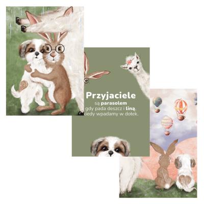 Opakowanie Zestaw Plakatów A4 Przyjaźń 3 sztuki