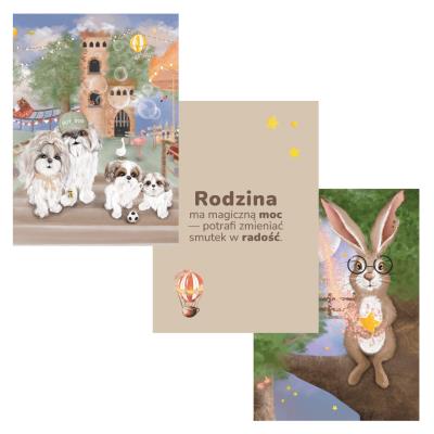 Opakowanie Zestaw Plakatów A4 Rodzina 3 sztuki