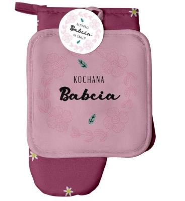 Opakowanie Zestaw rękawica kuchenna + łapka Kochana Babcia
