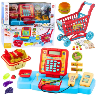 Opakowanie Zestaw sklepowy kasa + koszyk z dźwiękiem