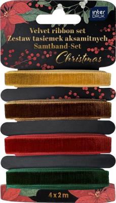 Opakowanie Zestaw tasiemek aksamitnych 4x2m Christmas