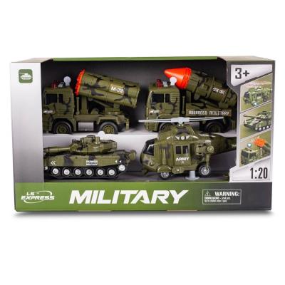 Opakowanie Zestaw wojskowy z czołgiem i ciężarówkami 4el