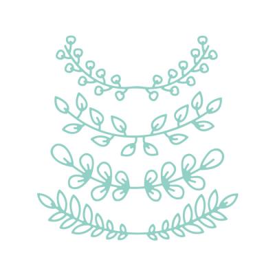 Opakowanie Zestaw wykrojników gałązki 4szt