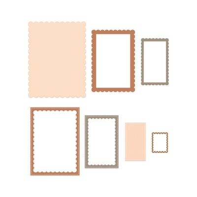 Opakowanie Zestaw wykrojników ramki z falbanką 7szt