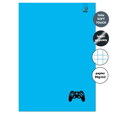 Opakowanie Zeszyt A4 32 kartki w kratkę 90g Niebieski gracz