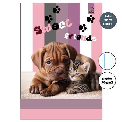 Opakowanie Zeszyt A4 32 kartki w kratkę 90g Pies i Kot