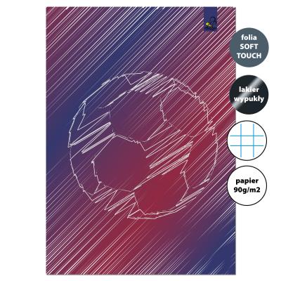 Opakowanie Zeszyt A4 32 kartki w kratkę 90g Piłka bordo