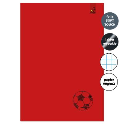 Opakowanie Zeszyt A4 32 kartki w kratkę 90g Piłka czerwona