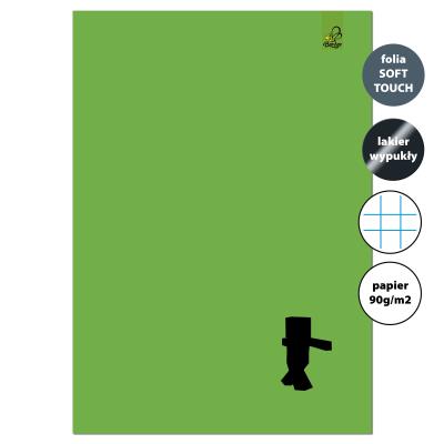 Opakowanie Zeszyt A4 32 kartki w kratkę 90g Zielony gracz
