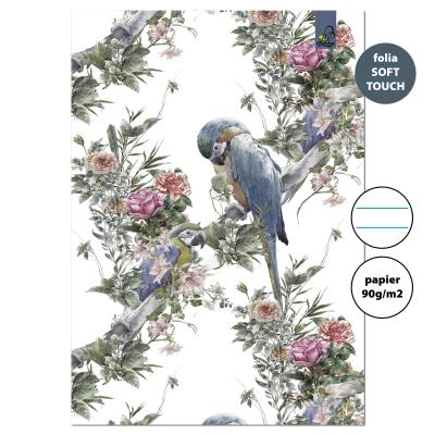 Opakowanie Zeszyt A4 32 kartki w linie 90g Boho papugi