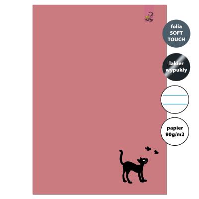 Opakowanie Zeszyt A4 32 kartki w linie 90g Kot Różowy