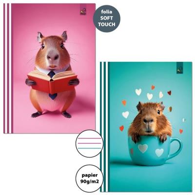 Zeszyt A4/32K 3-linie kolor 90g Kapibara (6szt). Wydawca: Bee-bee. SmakLiter.pl Opakowanie Zeszyt A4/32K 3-linie kolor 90g Kapibara (6szt)