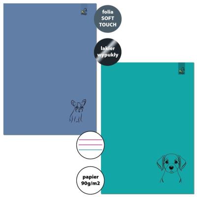 Zeszyt A4/32K 3-linie kolor 90g Psy (6szt). Wydawca: Bee-bee. SmakLiter.pl Opakowanie Zeszyt A4/32K 3-linie kolor 90g Psy (6szt)