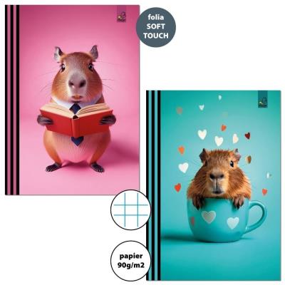 Opakowanie Zeszyt A4/32K kratka 90g Kapibara (6szt)