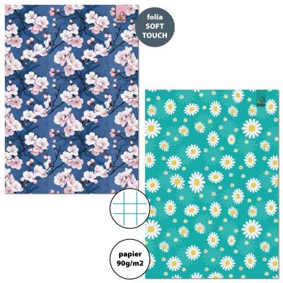 Opakowanie Zeszyt A4/32K kratka 90g Kwiatki (6szt)